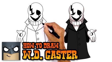 how to draw wd gaster.